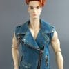Adonis doll outfit realistic green denim jacket