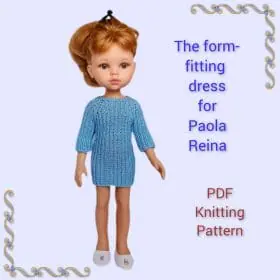 PDF knitting Pattern dress for a Paola Reina
