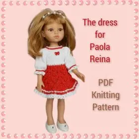 PDF Knitting Pattern Dress for Paola Reina