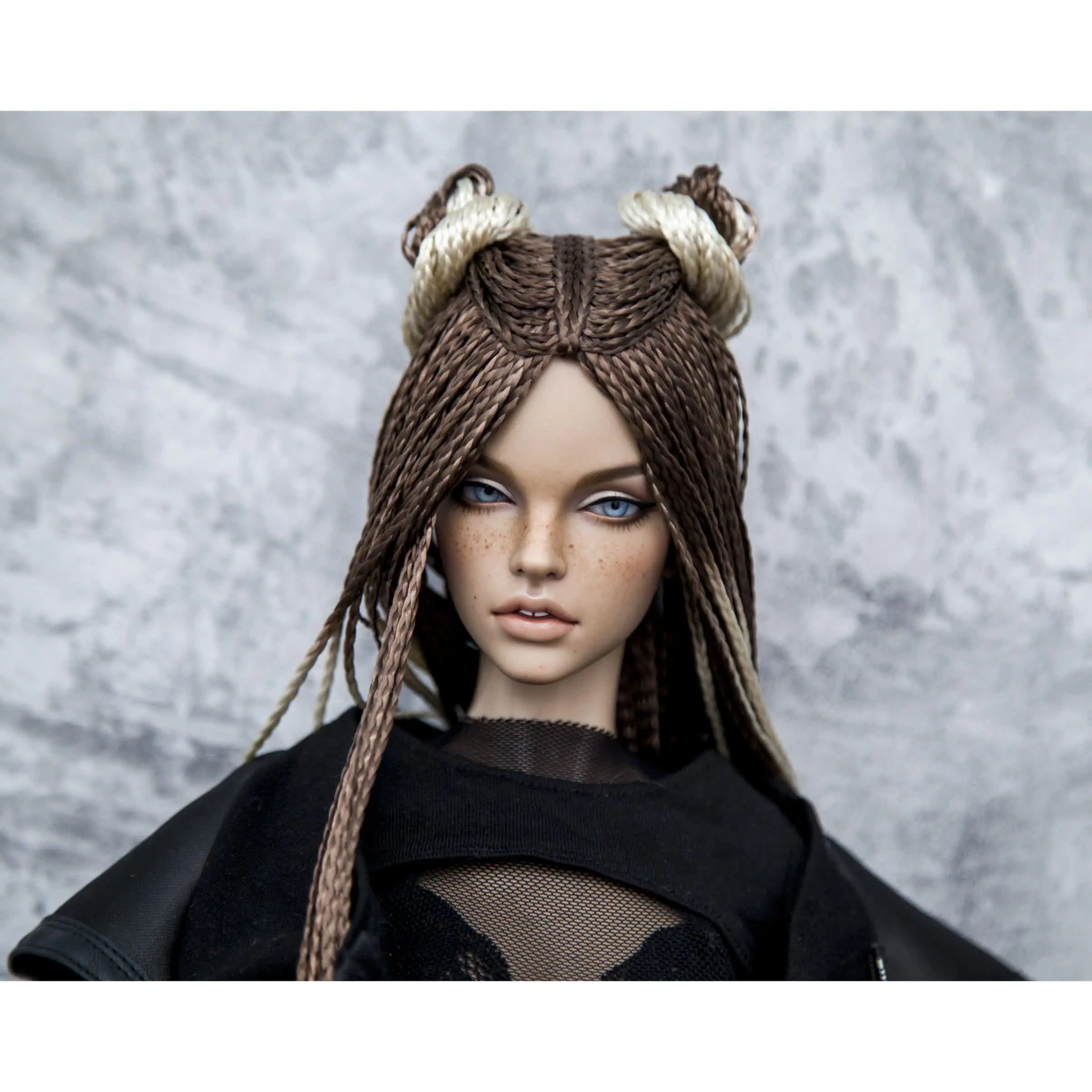 福袋 バースデイ Blonde/Brown/Black wig Zi-Zi BJD for (20,5cm 8-9 head 絵画