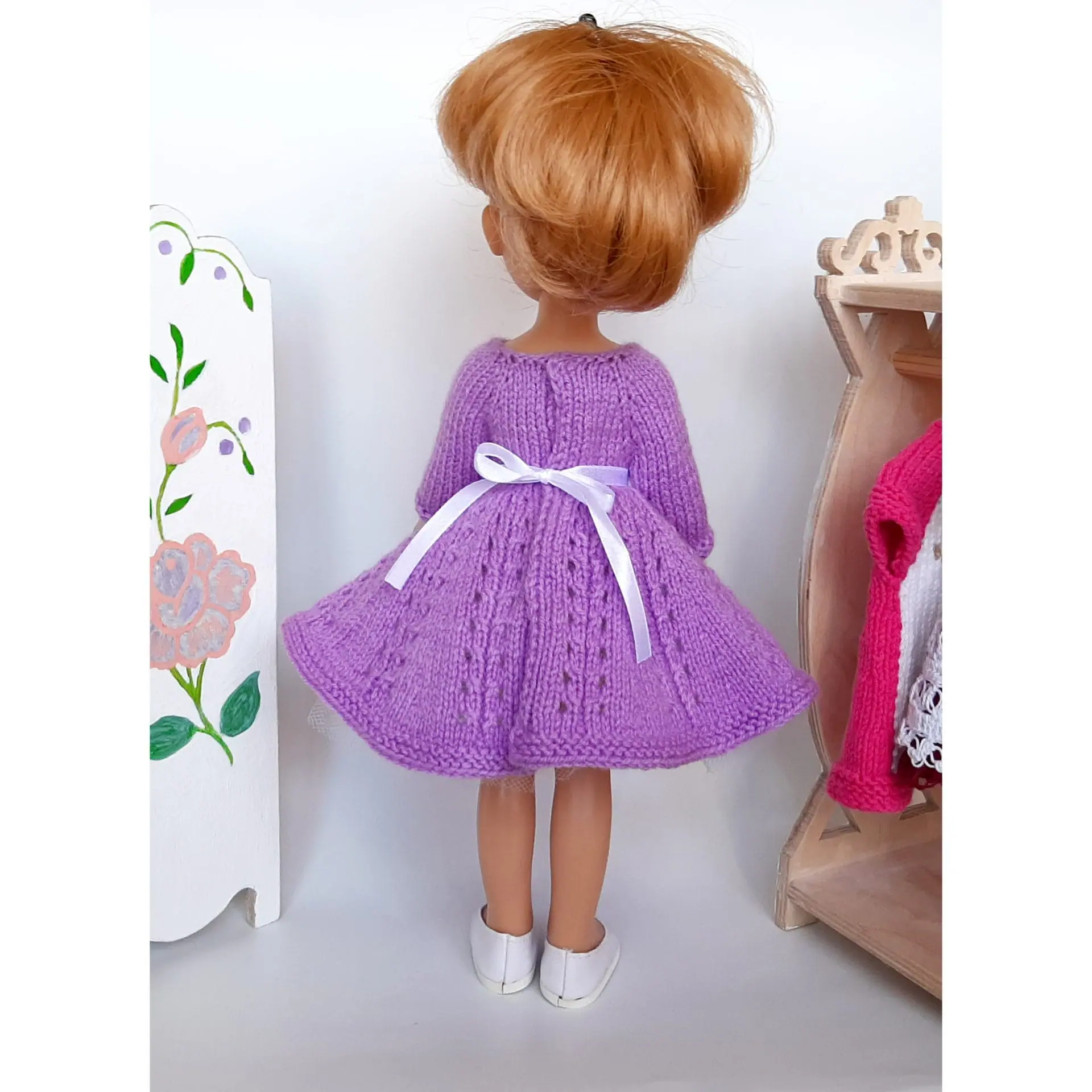 PDF Knitting Pattern Pearl Heart dress for Paola Reina. 2 PDF Knitting Pattern Pearl Heart dress for Paola Reina.