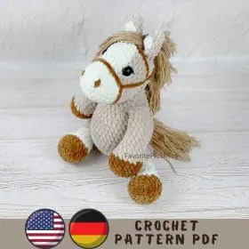 Crochet plush Horse pattern PDF