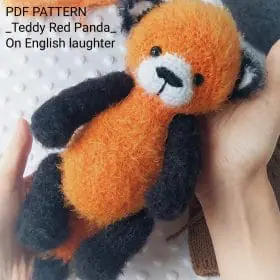 Pattern teddy red panda