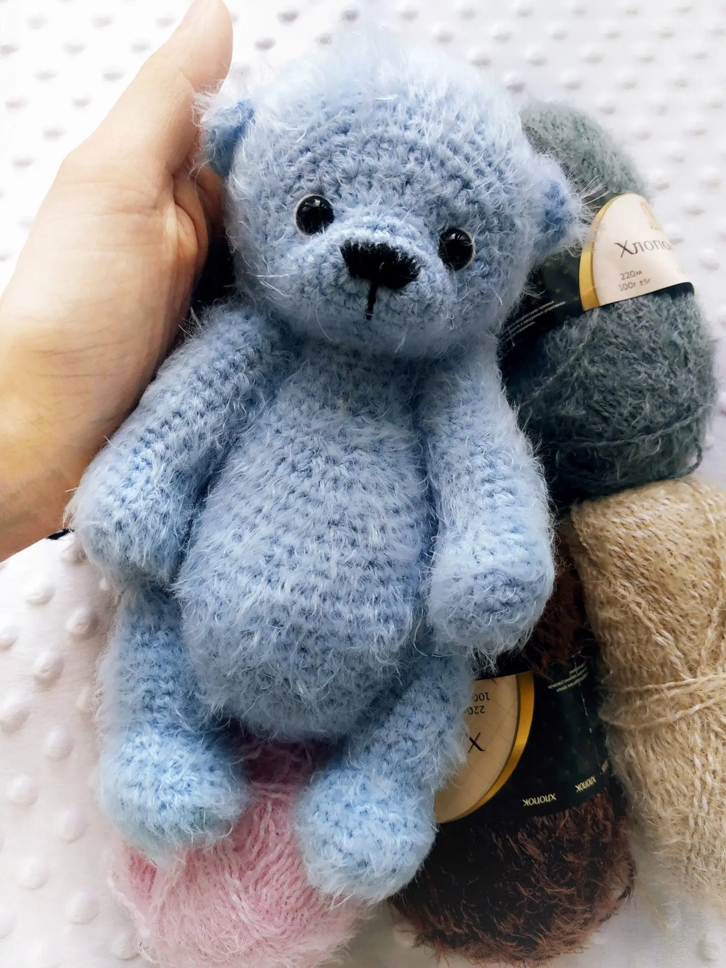 Handmade teddy bear/ cute baby toys/ beautiful toys/ crochet bear 1 teddy bear