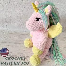Crochet plush Unicorn pattern