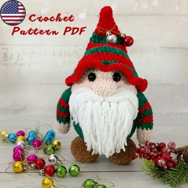 Christmas Gnome crochet pattern PDF