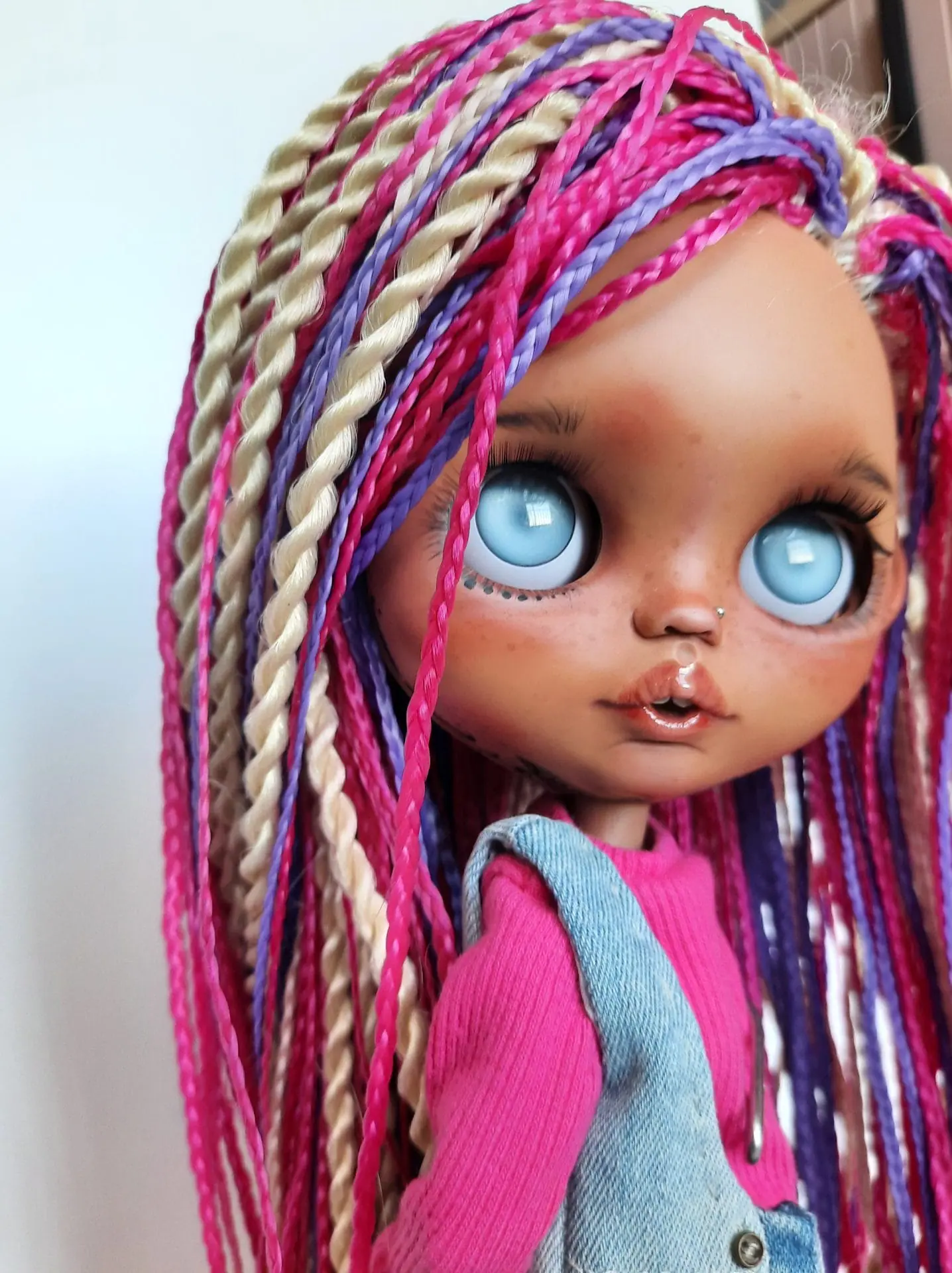 Afro blythe doll Ethnic doll Afro princess Mulatto tatoo doll Afro braids 3 20240329 131143.jpg