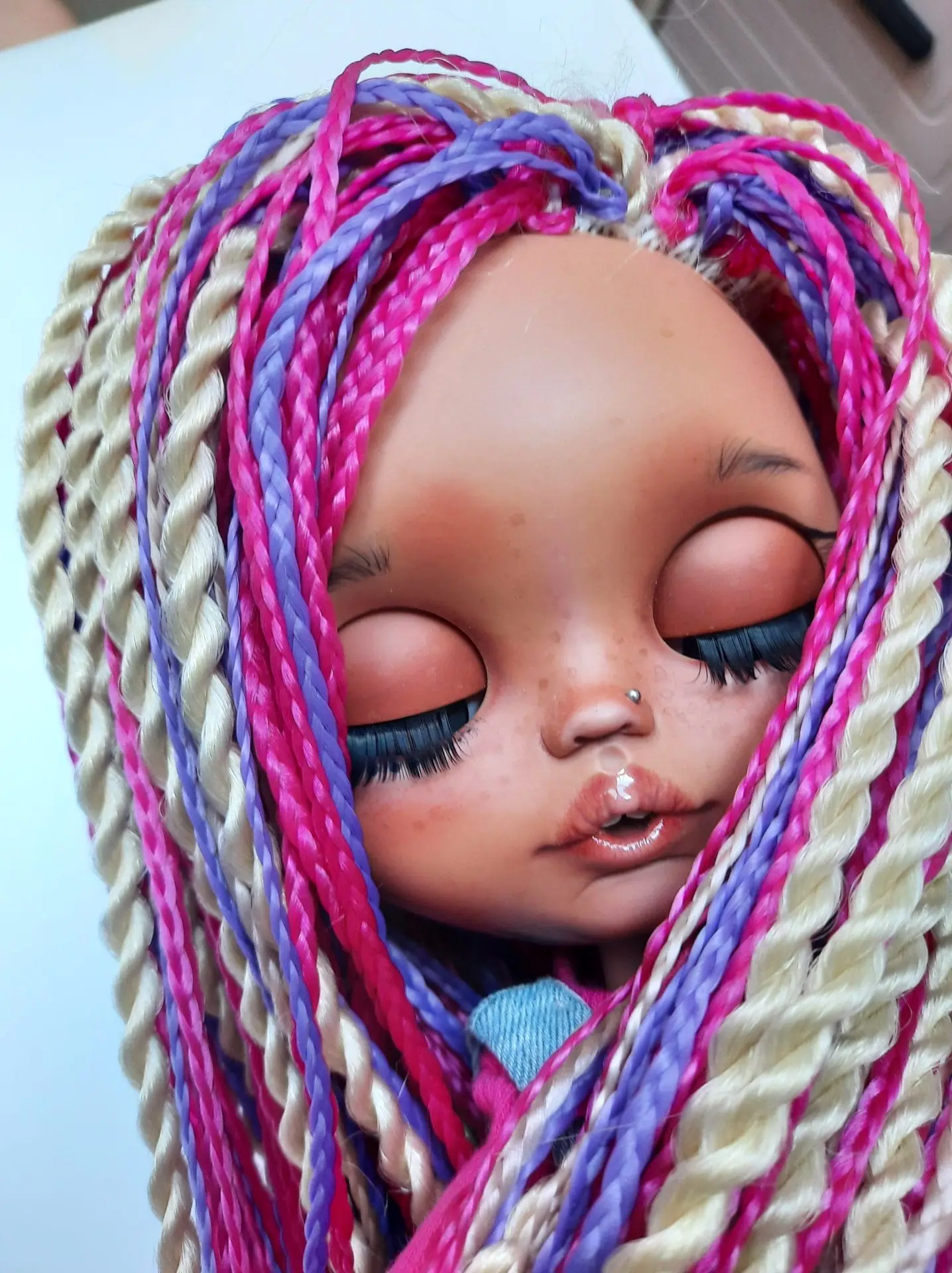 Afro blythe doll Ethnic doll Afro princess Mulatto tatoo doll Afro braids 1 20240329 132747.jpg