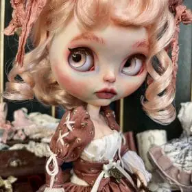 Мannequin Scissors Victorian Lady Blythe doll custom OOAK