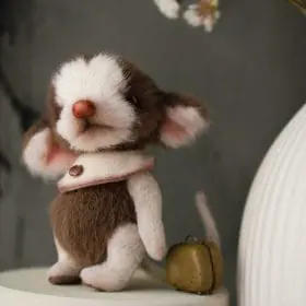 Cute collectible teddy mouse toy for interior
