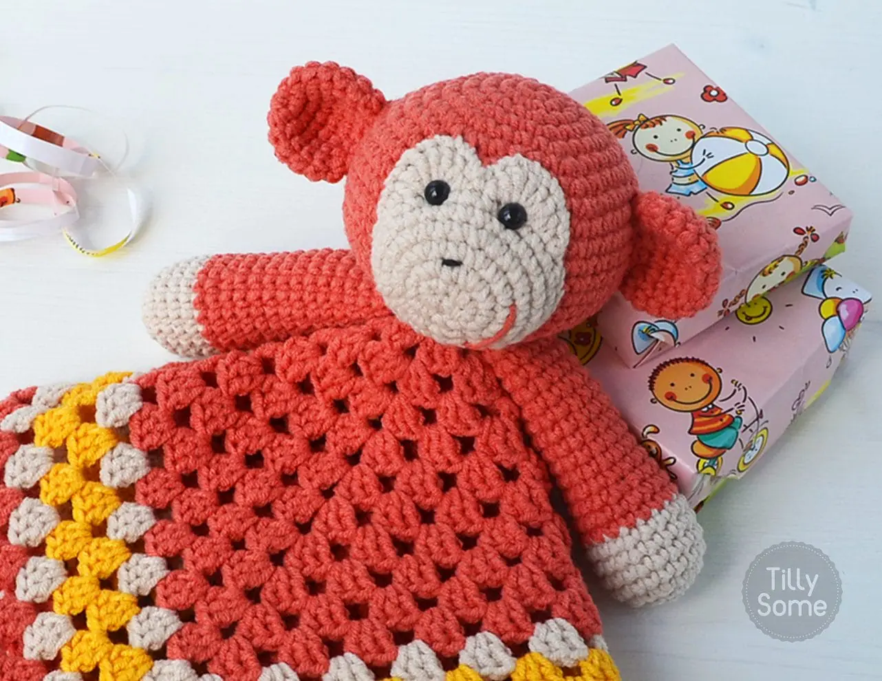 Baby Blanket Crochet Monkey Lovey Pattern Free Crochet Chipanzee