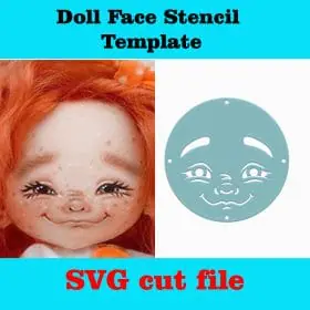 Doll face stencil for painting