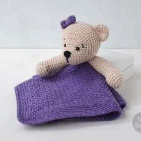 Teddy Bear Lovey Crochet Pattern by Tillysome