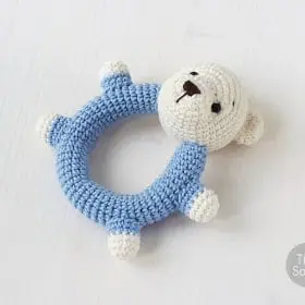 Teddy Bear Rattle Crochet Pattern by Tillysome