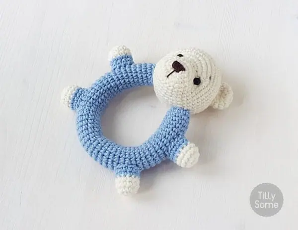 Teddy Bear Rattle Crochet Pattern - DailyDoll Shop