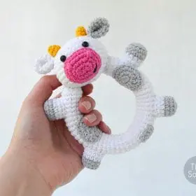 Happy Cow Rattle Crochet Pattern by Tillysome