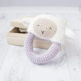 Sleepy Sheep Rattle Crochet Pattern by Tillysome