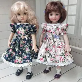 Floral dresses for Little Darling dolls