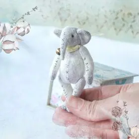 Teddy Elephant collectible art miniature