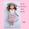PDF Pattern Crochet. A set: dress and hat for Paola Reina