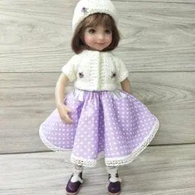 Set with lilac dress for Little Darling dolls