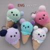 Ice Cream Bear Crochet Pattern PDF Eng