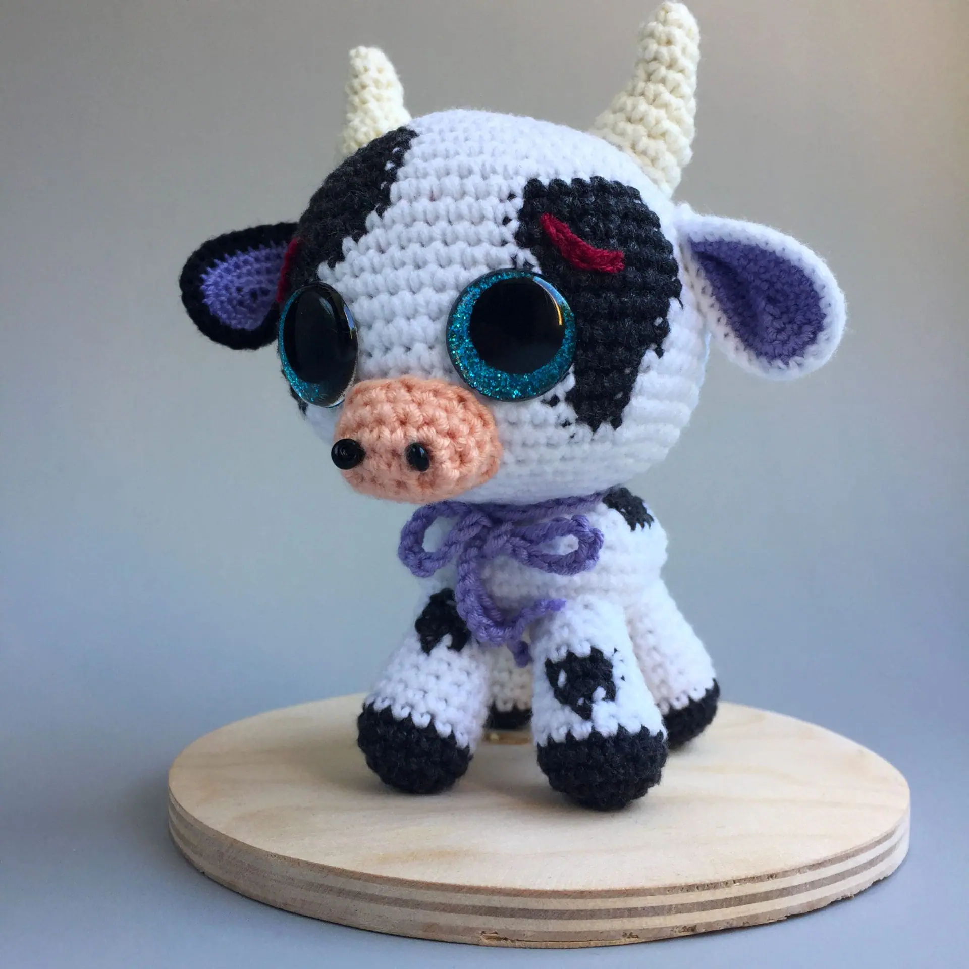 Crochet Cow Pattern – Cute Amigurumi Farm Animal 9 Plush crochet cow amigurumi toy, handmade farm animal pattern