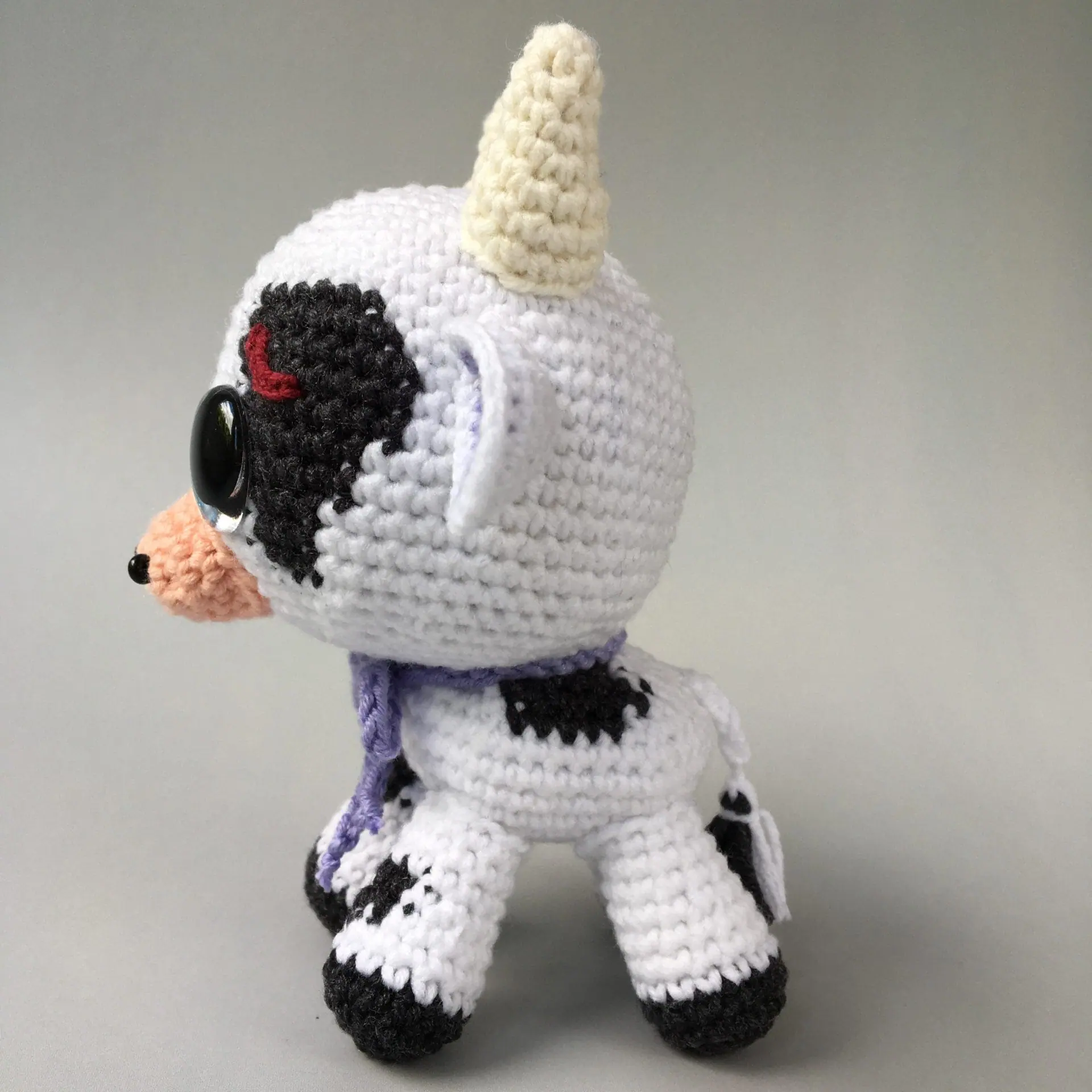 Crochet Cow Pattern – Cute Amigurumi Farm Animal 6 Plush crochet cow amigurumi toy, handmade farm animal pattern