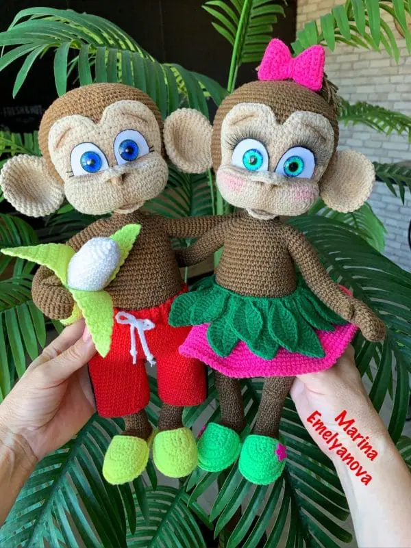 Crochet Patterns 2 Monkeys.