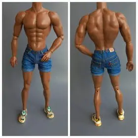 Adonis doll clothing realistic blue denim shorts