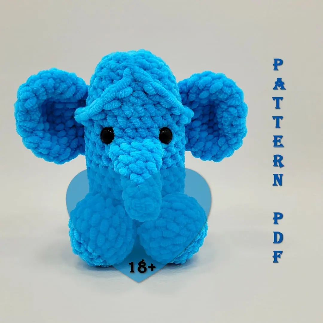 Amigurumi toy pattern Cute Penis-elephant plush crochet