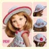 PDF Pattern Crochet. Hat for Paola Reina or another doll with a head circumference of 8.86 inches.