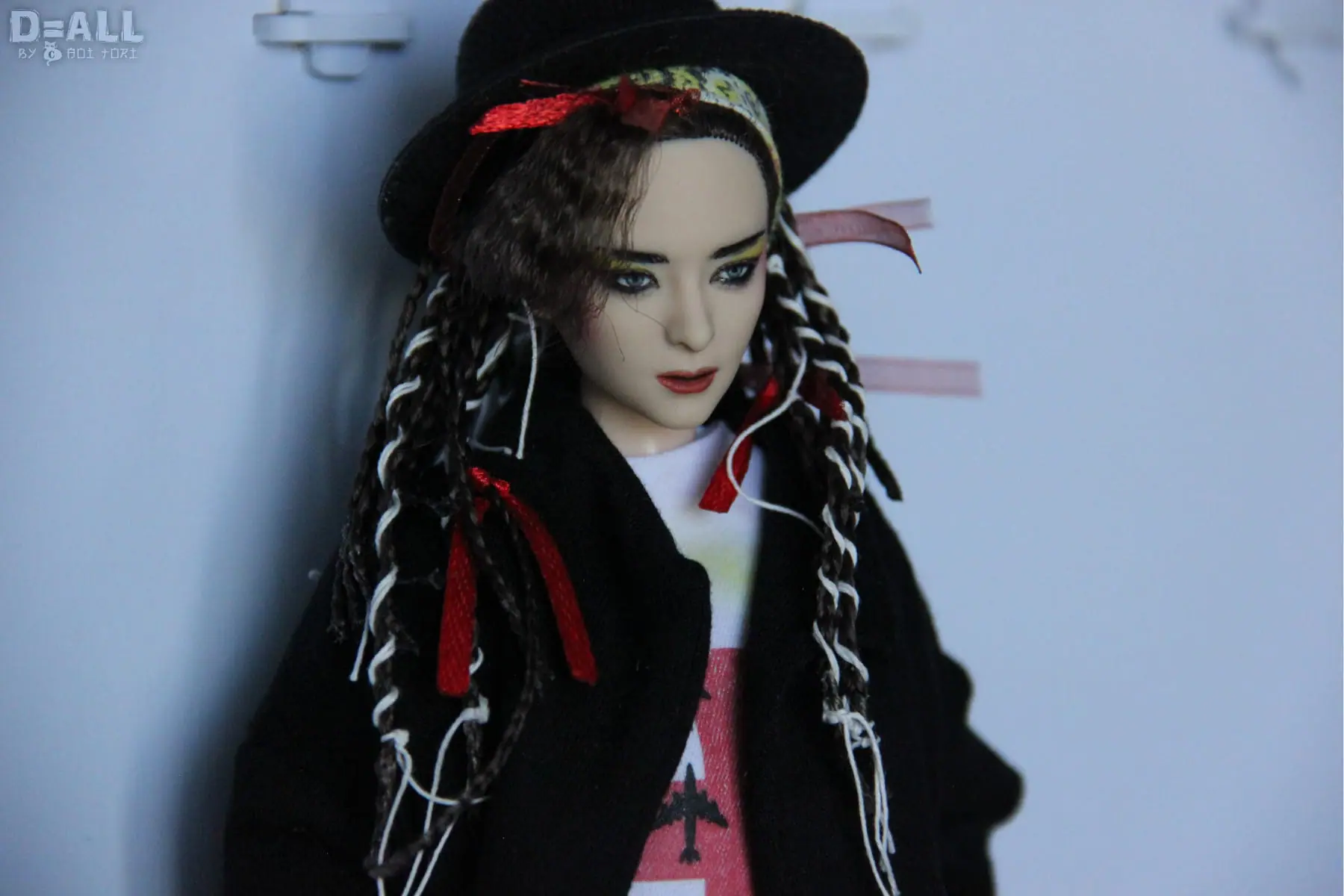 OOAK custom art doll Boy George from Culture Club Time version 1 OOAK custom Boy George doll Time version
