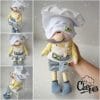 Handmade Cook doll. Chef stuffed toy. Kitchen decor.