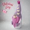 Handmade gnome. Valentine gnome. Love gnome.
