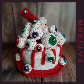 Amigurumi Halloween Spooky Cake Crochet Pattern, Crochet Eyeballs