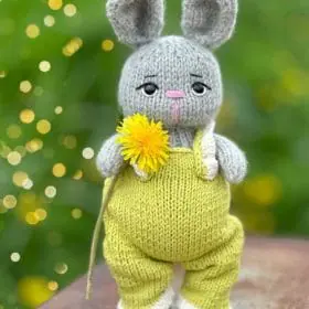 Bunny knitting pattern - Toy Knitting Pattern BY OLA OSLOPOVA