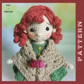 Rosy Cute Crochet Doll Pattern Amigurumi little girl Tutorial