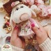 Teddy Bunny. Interior decoration. Easter Rag Doll. Gift For Friend. Nursery decor doll. Easter decor. Collectible toy