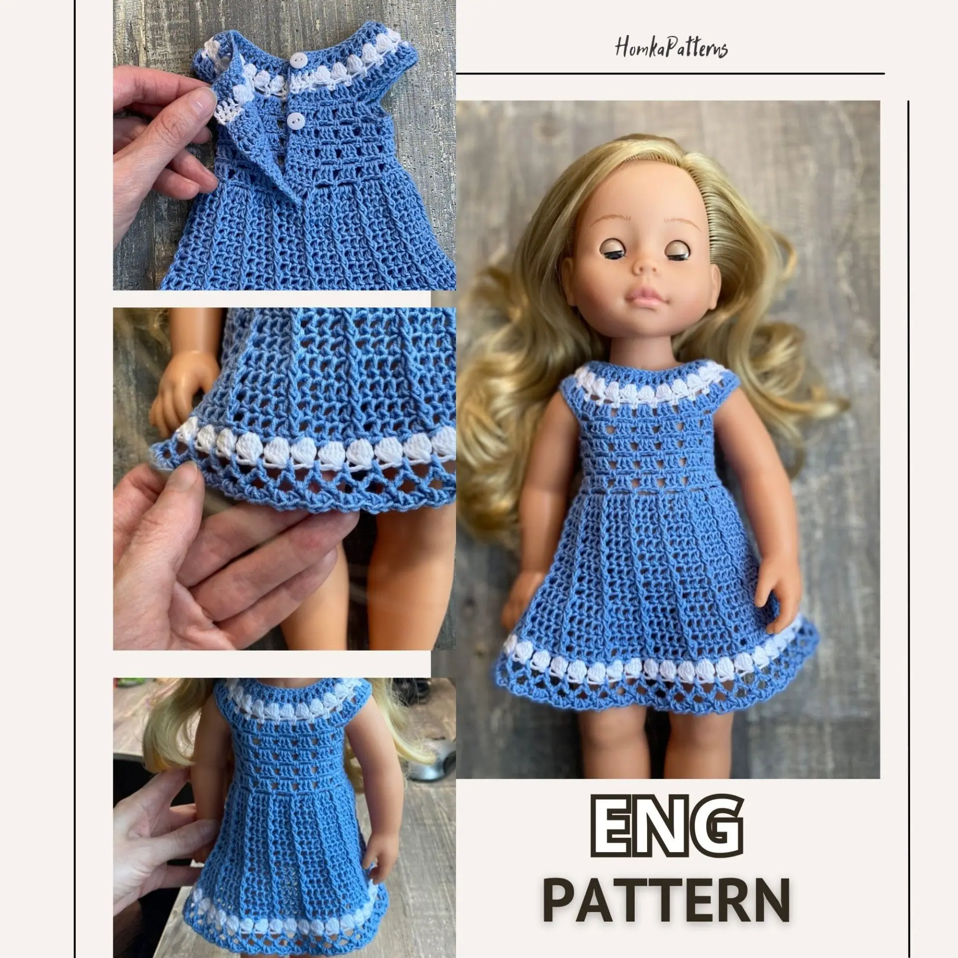 Sewing Pattern 17 Inch Monster High Doll Clothes Dress Pattern For