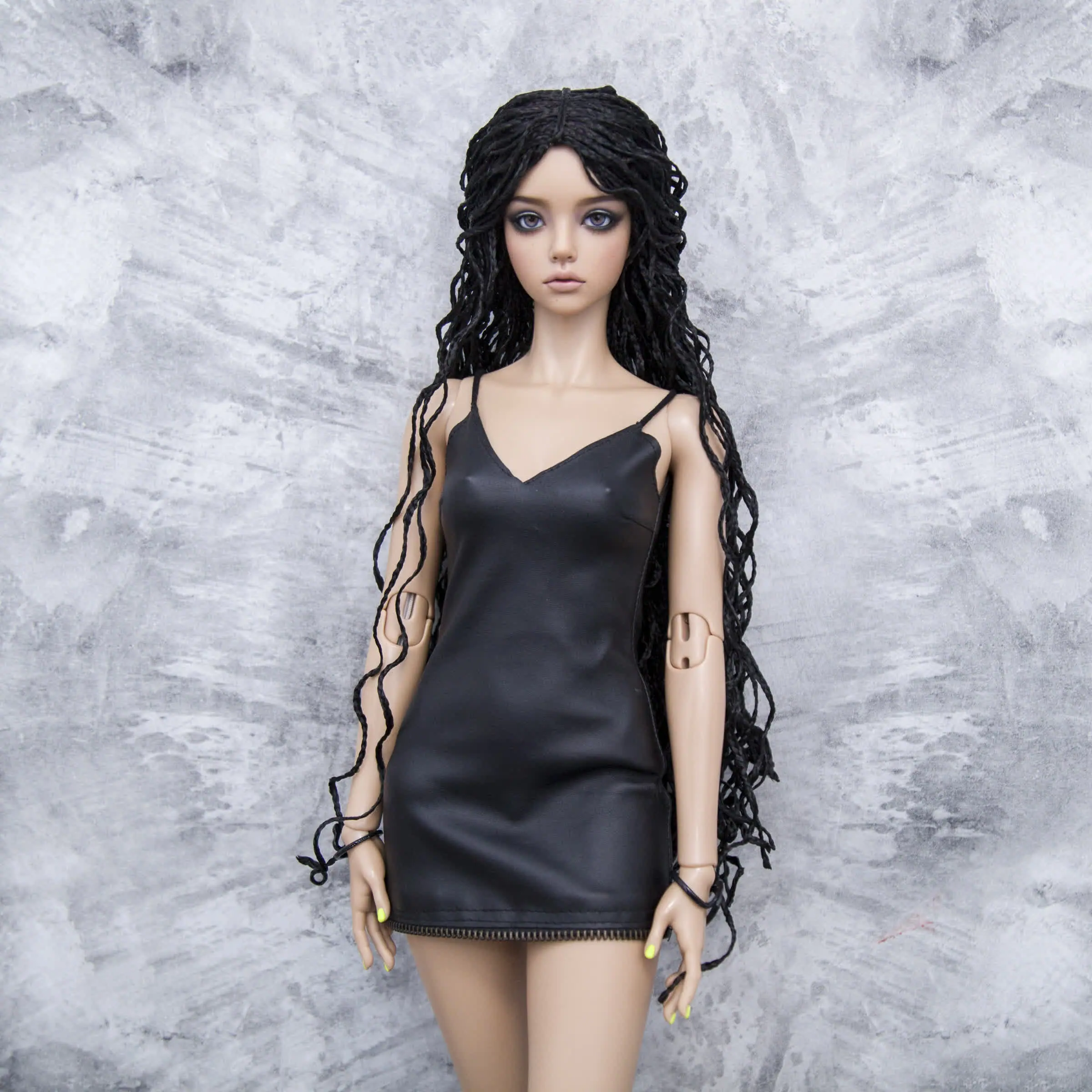 BJD Zi-Zi wig Black Wave (NEW) for head 8-9 (20,5cm) - DailyDoll Shop