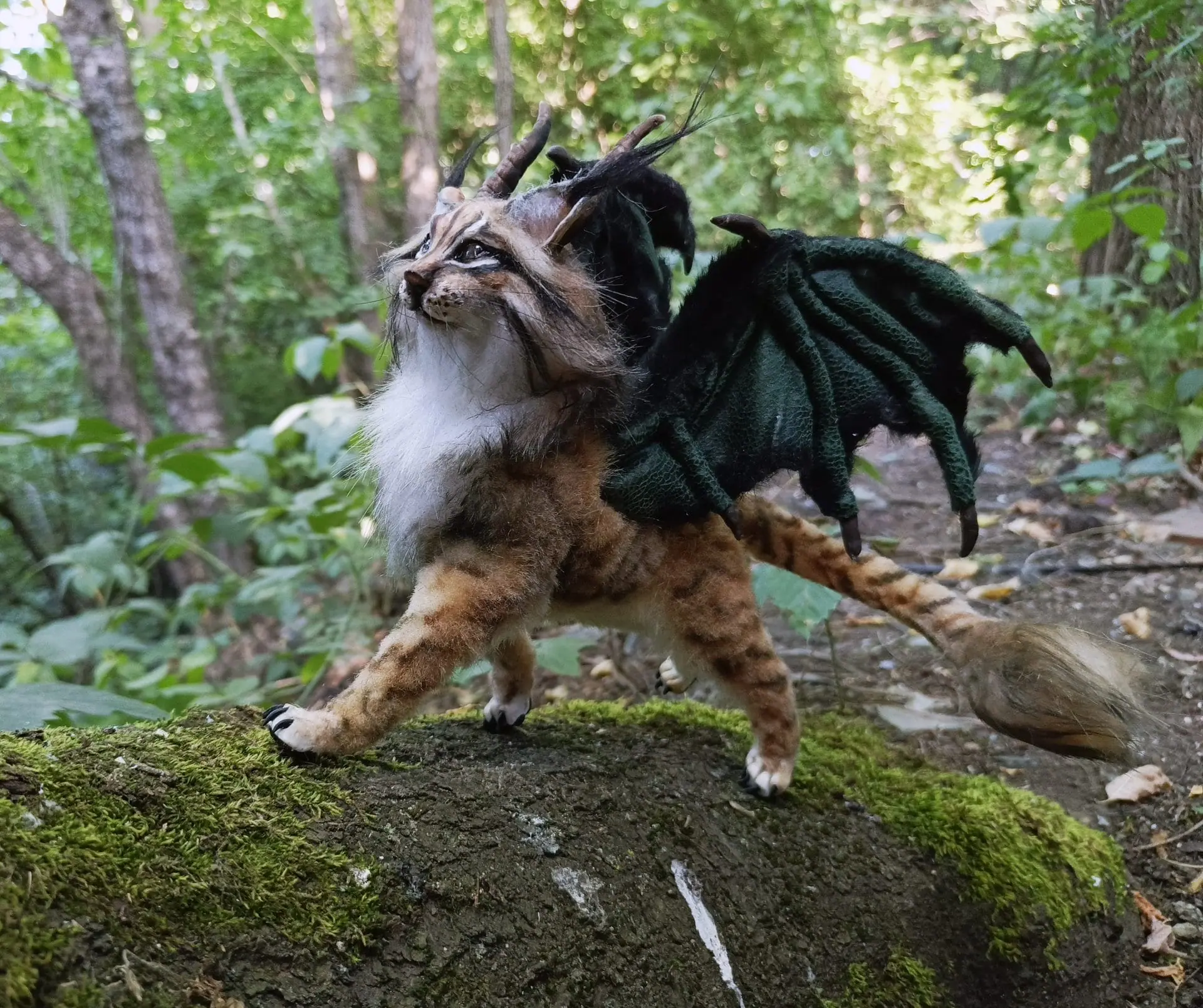 Cat plush Fantasy creature lynx Custom plush doll Miniature toy - DailyDoll  Shop, image size:1920x1609