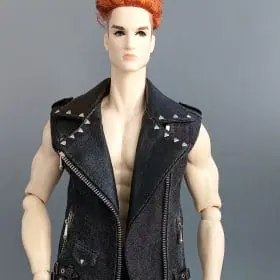 Adonis doll outfit biker vest