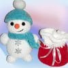 Crochet Snowman Pattern PDF and Christmas gift bag, Christmas Crochet Pattern, Snowman Amigurumi