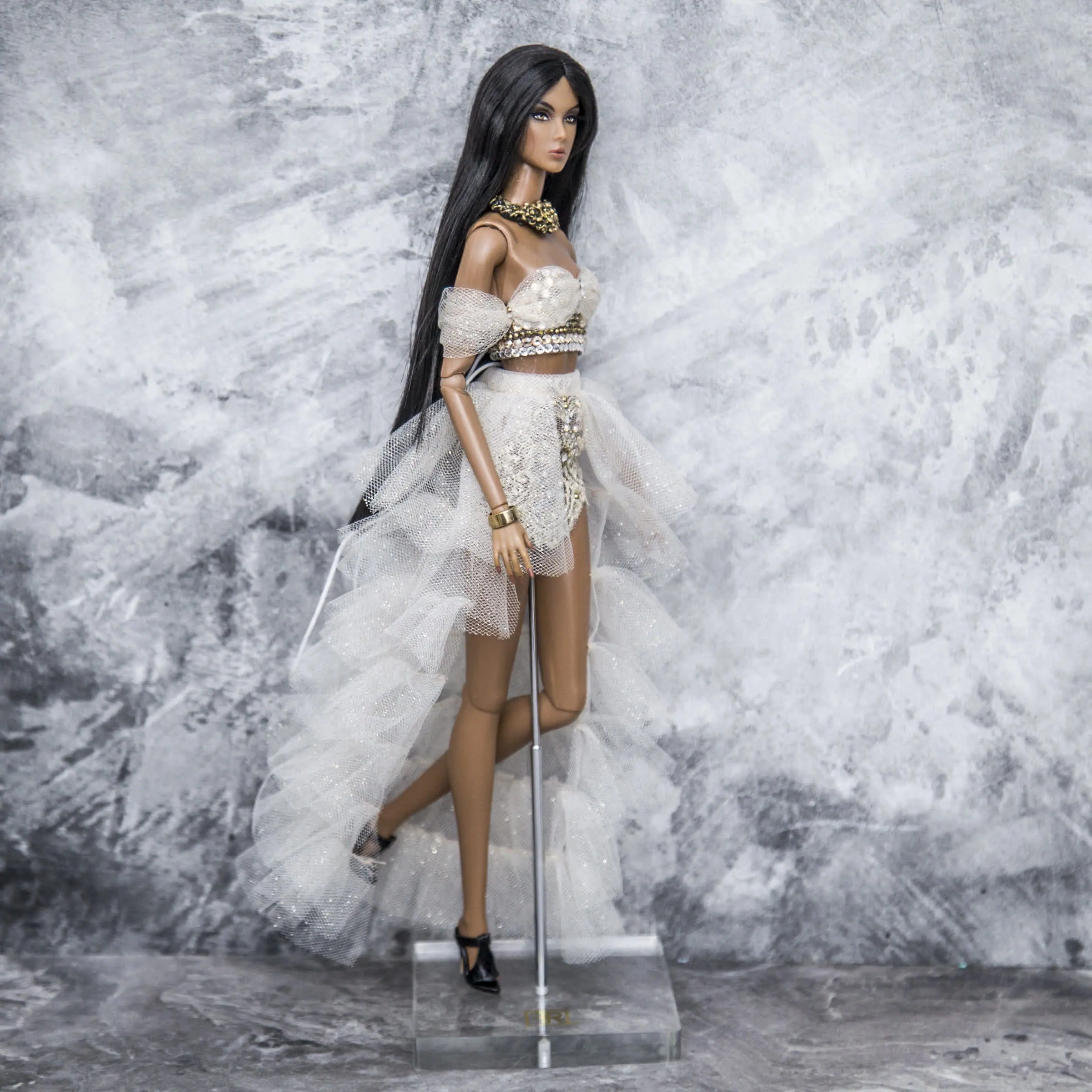 Set "Light Gold" top+skirt for Fashion Royalty NuFace 16 5.jpg