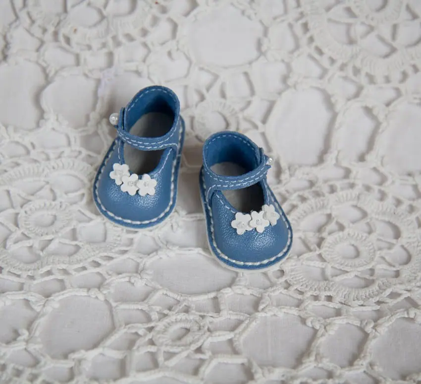 Shoes for doll Meadow Dumpling 11 inches, sandals of blue color. 4 img 7063.jpg
