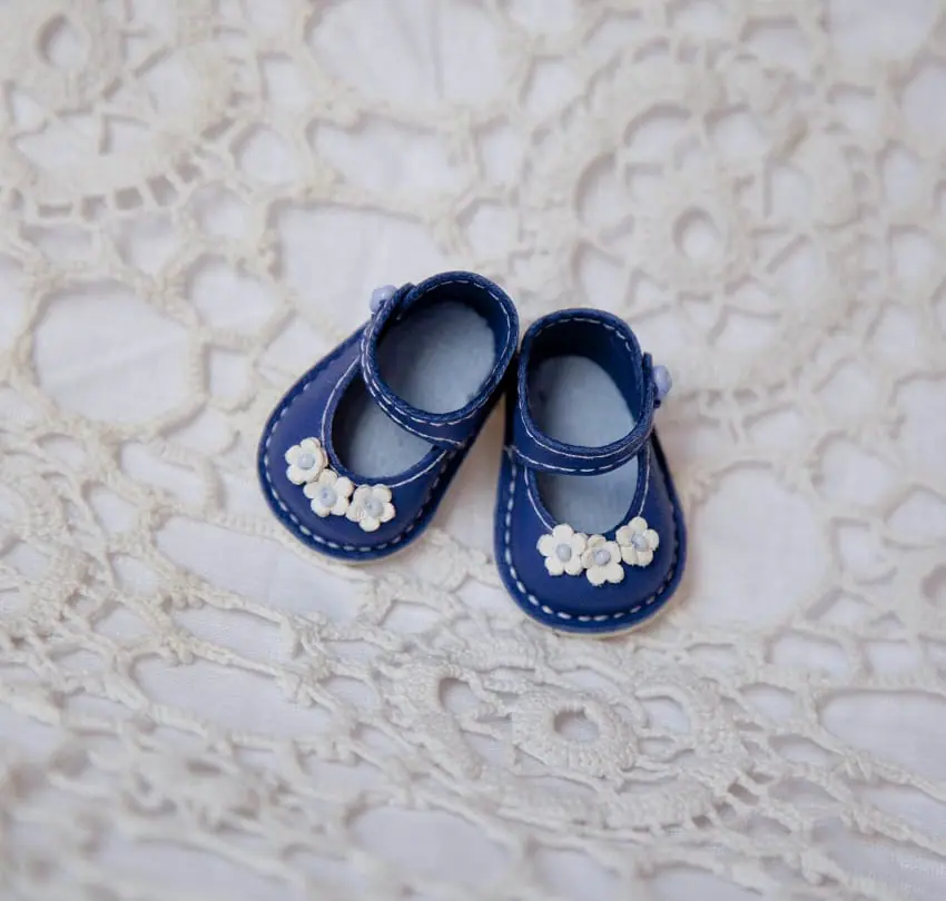 Shoes for doll Meadow Dumpling 11 inches, sandals of blue color. 5 mg 7232.jpg