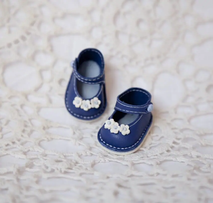 Shoes for doll Meadow Dumpling 11 inches, sandals of blue color. 7 mg 7231.jpg