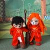 Harry and Ginny are in Quidditch uniform. The toys are collectible.