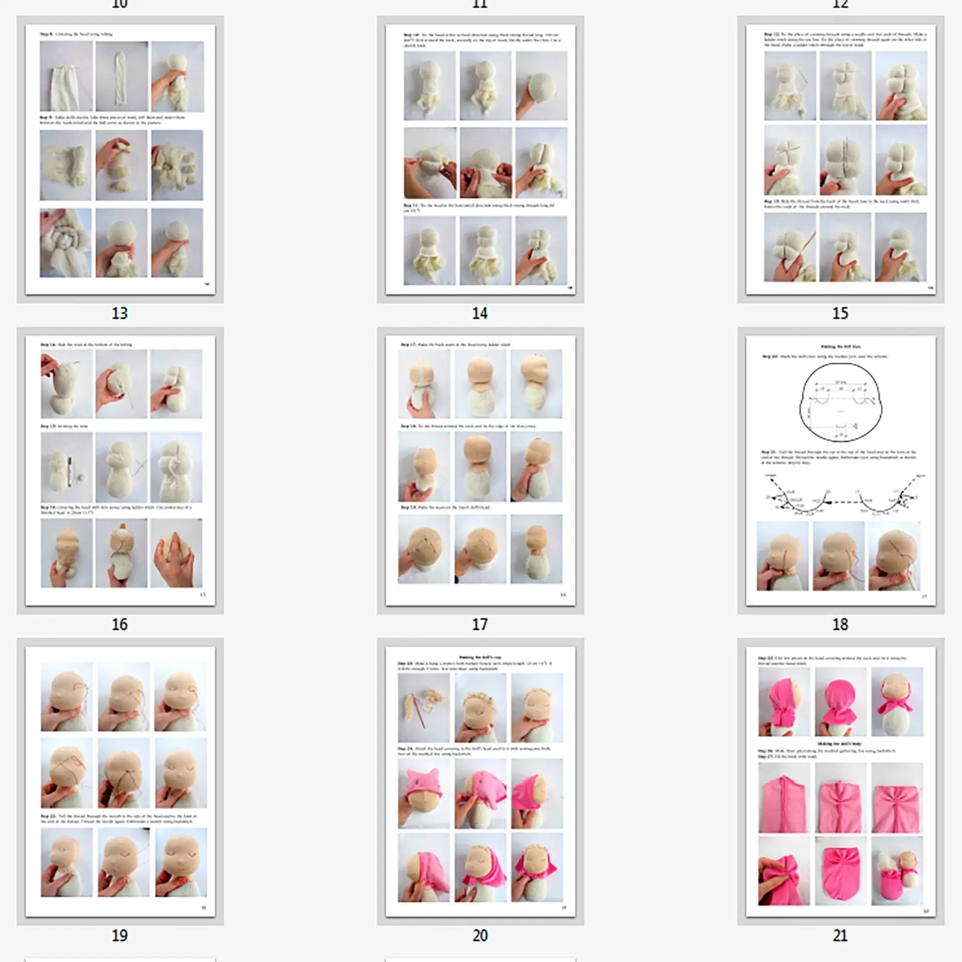 DIY Waldorf swaddle sleeping doll 11 inch/27 cm tall. PDF pattern 1 DIY Waldorf swaddle sleeping doll 11 inch (27 cm) tall. PDF sewing pattern and tutorial.